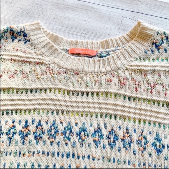 Lulumari Long-Sleeve Crewneck Patterned Sweater - Picture 7 of 9